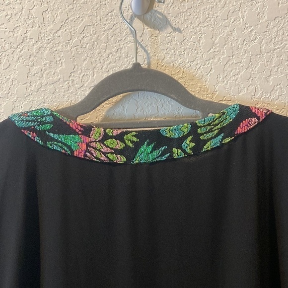 Elaine Turner Embroidered Tia Black Maxi Dress - Medium - Picture 9 of 16